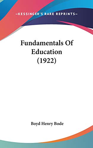 Fundamentals Of Education (1922)