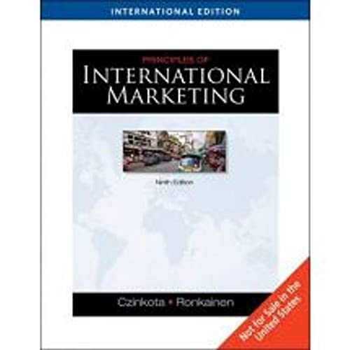 Principles of International Marketing, International Edition (with InfoTrac (R))