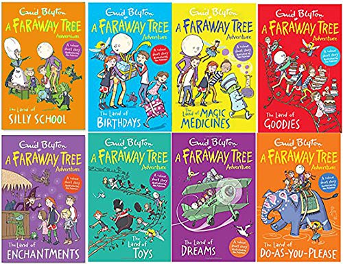 The Faraway Tree Adventures 8 Colour Stories Books Collection Box Set by Enid Blyton Paperback