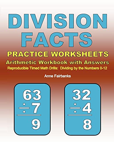 Division Facts Practice Worksheets Arithmetic Workbook with Answers