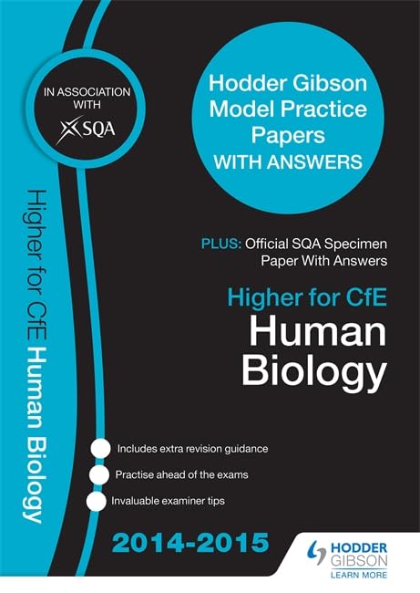 SQA Specimen Paper 2014 Higher for CfE Human Biology & Hodder Gibson Model Papers