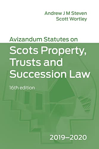 Avizandum Statutes on the Scots Law of Property, Trusts & Succession