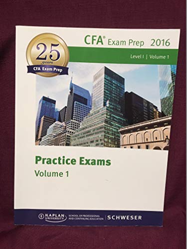 CFA Practice Exams 2016 - Volume 1
