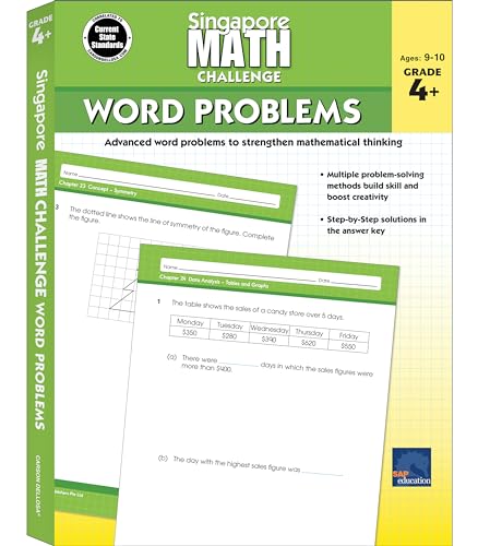 Singapore Math Challenge Word Problems, Grades 4 - 6