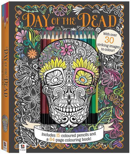 Day of the Dead Colouring Kit with 15 Pencils