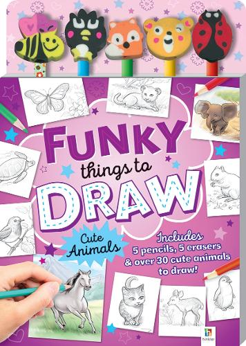Funky Things to Draw: Cute Animals 5-Pencil Set