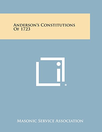 Anderson's Constitutions of 1723