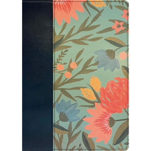 NLT Life Application Study Bible, Third Edition (Leatherlike, Teal Floral, Red Letter)