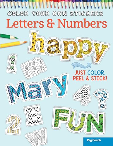 Color Your Own Stickers Letters & Numbers