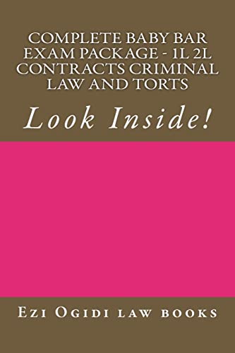 Complete Baby Bar Exam Package - 1L 2L Contracts Criminal law and Torts