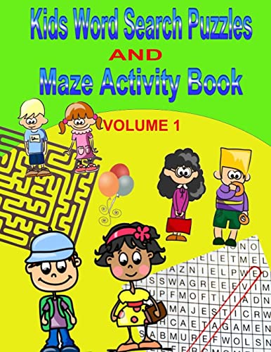 Kids Word Search Puzzles and Maze Activity Book