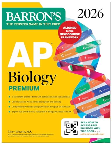 AP Biology Premium, 2026: Prep Book with 6 Practice Tests + Comprehensive Review + Online Practice
