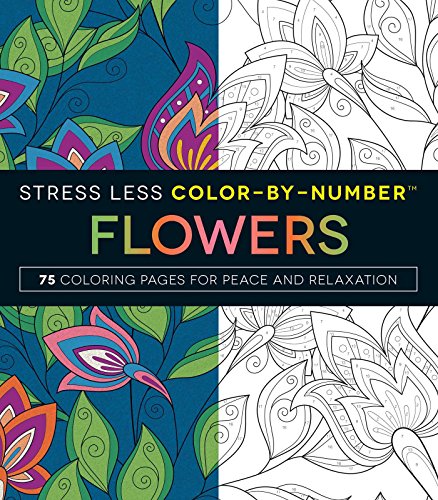 Stress Less Color-By-Number Flowers