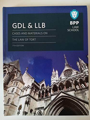 "GDL & LLB cases and materials on the law of tort 7th edition "