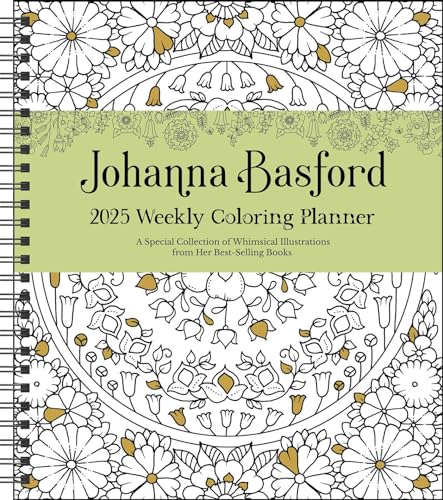 Johanna Basford 12-Month 2025 Weekly Coloring Calendar
