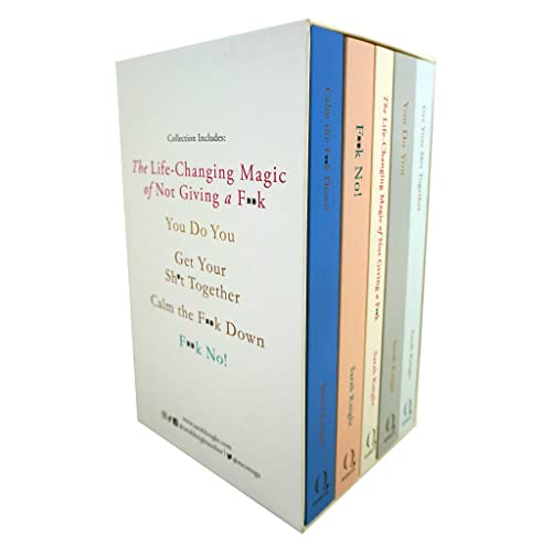 A No F*cks Given Guide Series Books 1 - 5 Collection Box Set by Sarah Knight (The Life-Changing Magic of Not Giving a F*ck, You Do You, Get Your Sh*t Together, Calm the F**k Down & F**K No!)