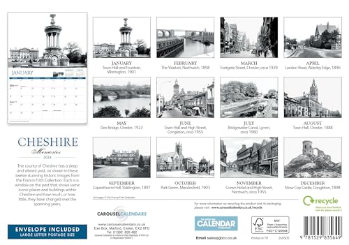 Cheshire Memories A4 Calendar 2024