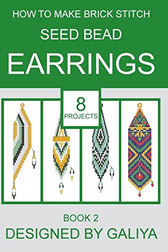 How to make brick stitch seed bead earrings. Book 2
