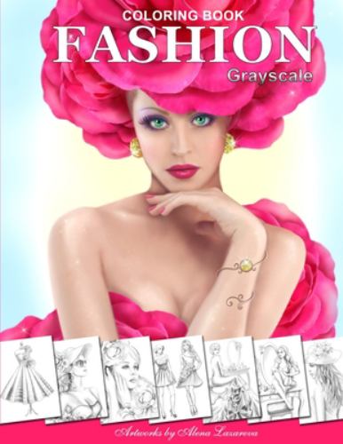 FASHION Coloring Book. Grayscale