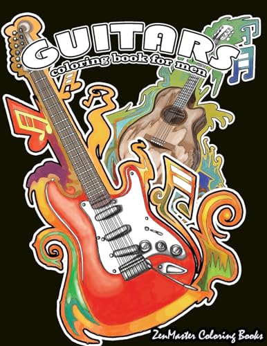 Guitars Coloring Book for Men