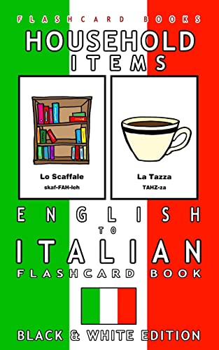 Household Items - English to Italian Flash Card Book