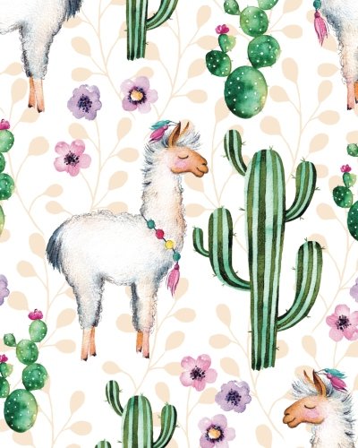 Bullet Journal Watercolor Cactus Dot Grid Pages x Blank Notebook with inch Dotted Paper Perfect Bound Softcover