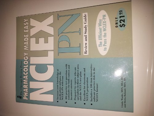 Chicago Review Press Pharmacology Made Easy for NCLEX-PN Review and Study Guide