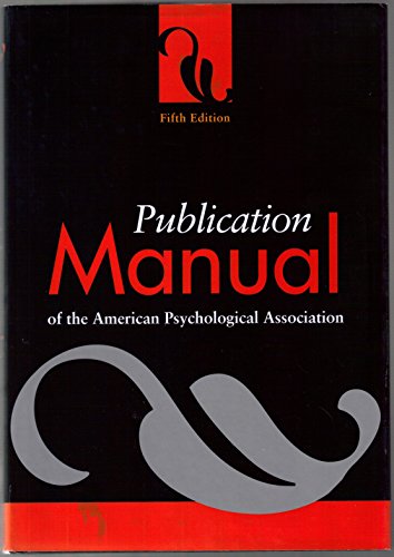 Publication Manual of the American Pyschological Association