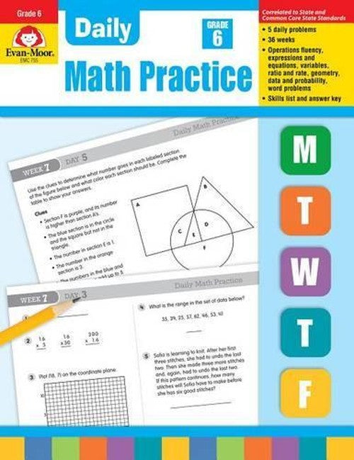 Daily Math Practice, Grade 6 Te-Ls Cpq