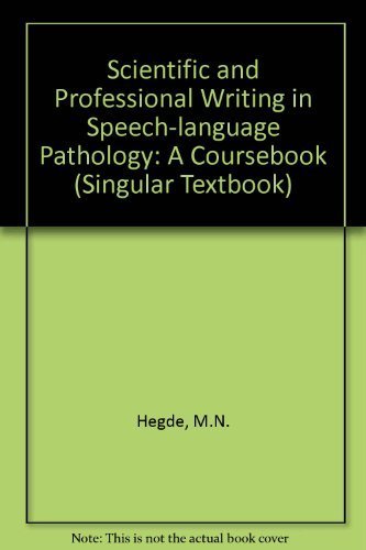 Scientific and Professional Writing in Speech-language Pathology