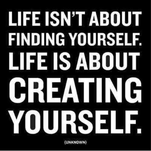 Life Is About Creating Yourself Journal