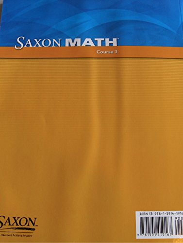 Saxon Math, Course 3