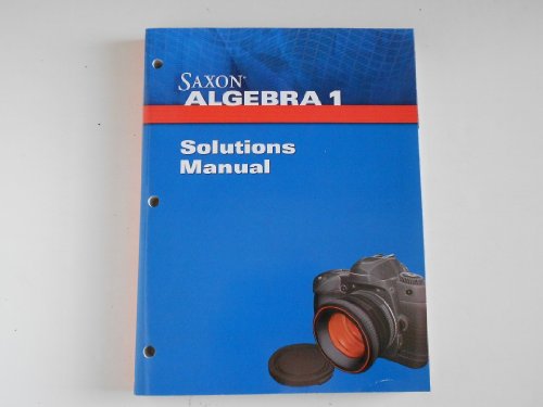 Saxon Algebra 1 Solution Manual