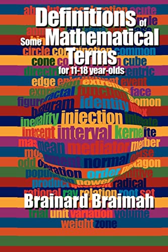 Definitions of Some Mathematical Terms for 11-18 Year Olds