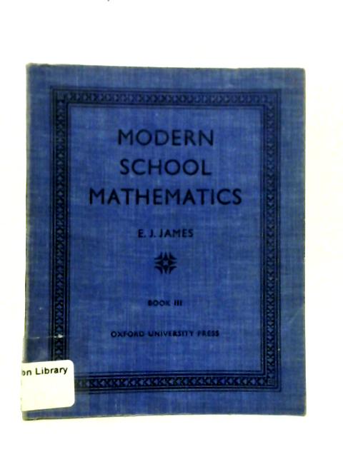 Modern School Mathematics Book III