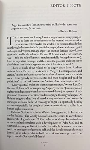 anger - oneing an alternative orthodoxy
