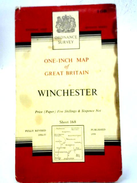 Ordnance Survey Map Sheet 168 Winchester Published 1959 1 Inch 7th Series