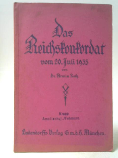 Das Reichskonkordat vom 20. 7. 1933