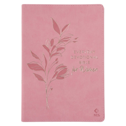 Devotional Bible NLT for Women (Faux Leather, Pink)