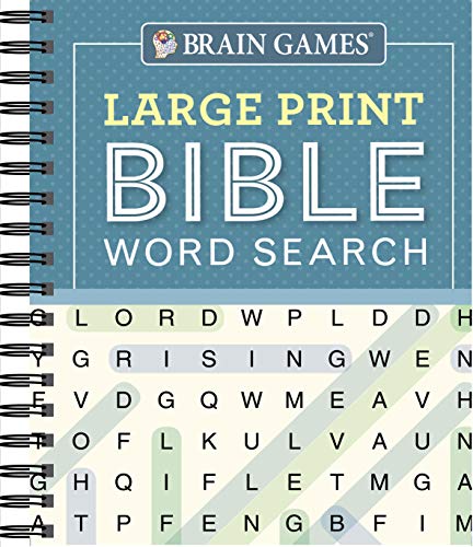 Brain Games - Large Print Bible Word Search (Blue)