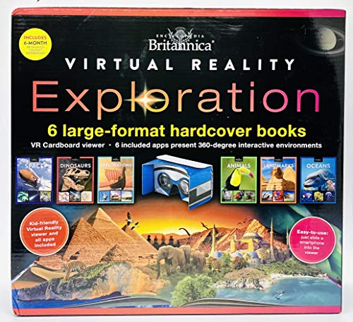 Encyclopedia Britannica Virtual Reality Exploration, 6 large-format Hardcover Books with VR Viewer
