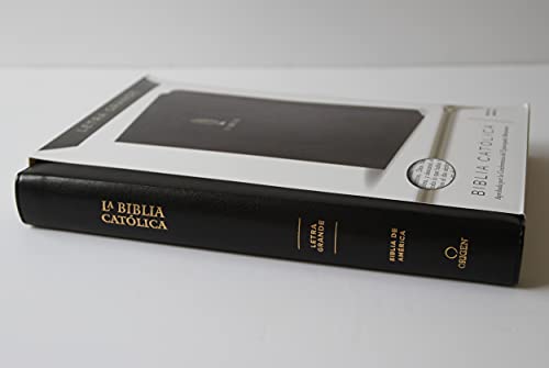 La La Biblia Católica letra y tamaño grande. Símil piel negra, cremallera / Catholic Bible in spanish Black Leathersoft with Zipper