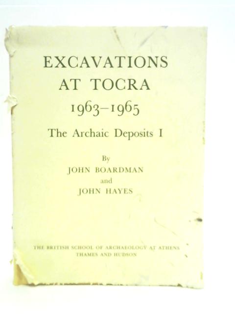 Excavations at Tocra 1963-1965: The Archaic Deposits I