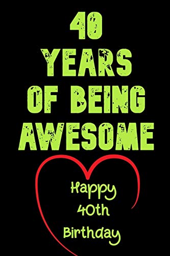 40 Years Of Being Awesome Happy 40th Birthday
