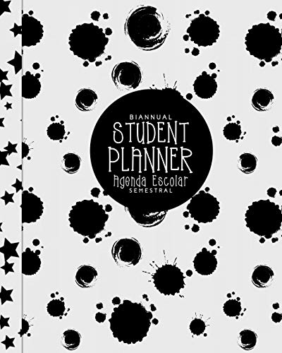 Student Planner/Agenda Escolar - Bianual/Semestral (Black Spots)