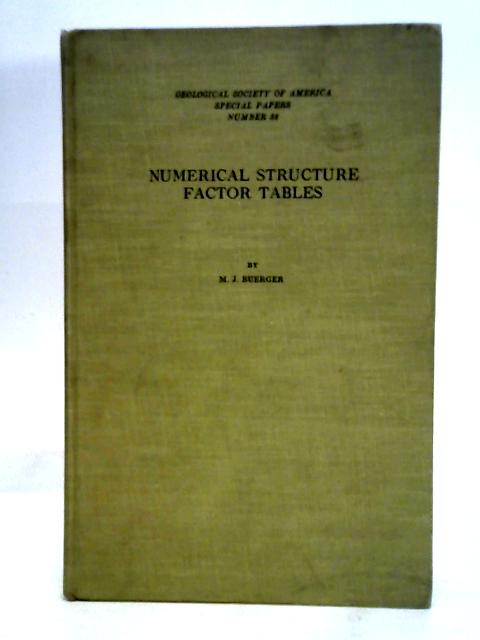 Numerical Structure Factor Tables