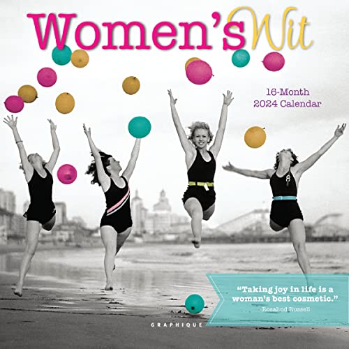 Graphique 2024 Women's Wit Mini Wall Calendar | 7” x 7” | Thick Paper | Home & Office Organizer | Large Monthly Grid | 3 Languages & Marked Holidays | 4 Month Preview Page for 2025