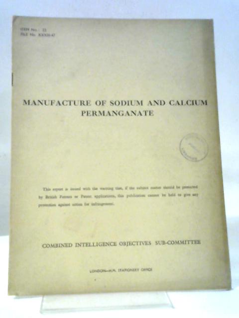 Manufacture Of Sodium And Calcium Permanganate