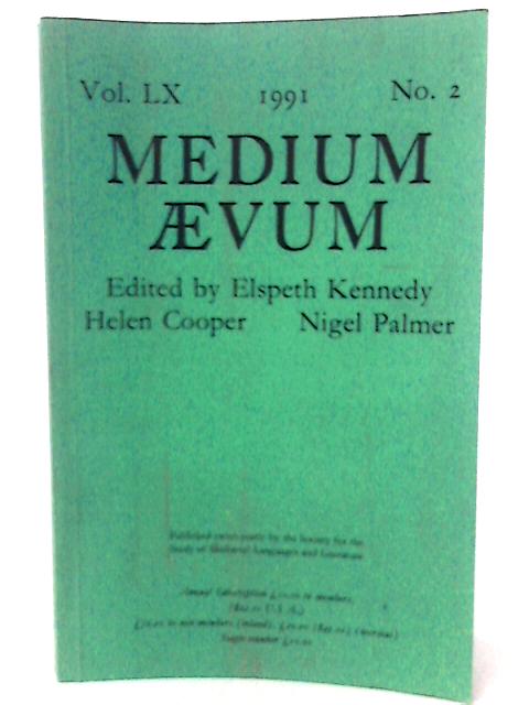 Medium Aevum Vol. LX No. 2
