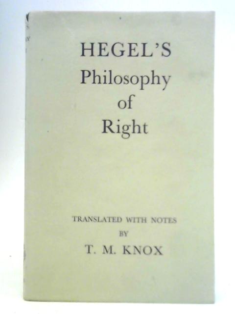 Hegel's Philosophy of Right